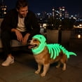 thumbnail image 5 of Pet Dinosaur Costume Soft Plush Dino Costume for Dogs Cats, Skeleton Dinosaur Halloween Outfit, Cute Pet Cosplay Clothing, Funny Dress Up Apparel for Medium Large Animals,Saffron, 5 of 6