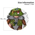 thumbnail image 2 of Fuzoiu Fishing Gnome Print Leather Coasters Set,Drink Coasters Set of 4,for Tabletop Protection, Durable PVC Coasters,Home Décor and Housewarming Gift-Round Shape, 2 of 6