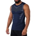 thumbnail image 2 of Yaoyar Men's Fashion Print Sleeveless Crew Neck Milk Silk Tank Top, Stretchy Casual Shirt for Daily Wear, 2 of 9