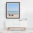 thumbnail image 3 of Relaxing on the Beach - Photography Beach Summer Seaside Coastal Ocean Waves Scenic Black Framed Wall Art Print 9 x 12 inches, 3 of 4