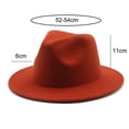 thumbnail image 4 of Sombrero de fieltro para niños de 54 cm, sombrero de copa de ala ancha similar a la lana para primavera y otoño, sombrero de ala plana de jazz S, accesorios para el cabello para niños, sombrero para, 4 of 6