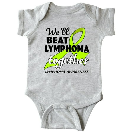 

Inktastic We ll Beat Lymphoma Together- Lymphoma Awareness Gift Baby Boy or Baby Girl Bodysuit