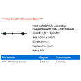 thumbnail image 2 of Front Left CV Axle Assembly - Compatible with 1994 - 1997 Honda Accord 2.2L 4-Cylinder 1995 1996, 2 of 2