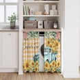 thumbnail image 6 of Sunflowers Trucks Kitchen Curtain for Berdoom Living Room Cafe 45 Inch Length, Spring Farmhouse Eucalyptus Orange Plaid Tiers Curtains Light Filtering Drapes Window Treatment 2 Panels 52"Wx45"L, 6 of 8