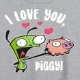 thumbnail image 3 of Invader ZIM - I Love You Piggy - Women's Oversized T-Shirt, 3 of 5