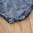 thumbnail image 4 of Seyurigaoka Unisex Infant Sleeveless Romper Summer Baby Girls Boys  Pocket Denim Cotton Jumpsuit Clothing, 4 of 7