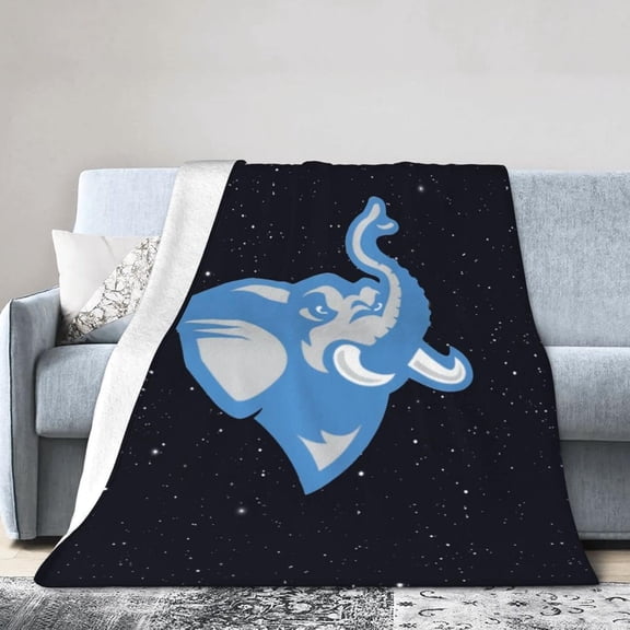 Tufts University Fleece Blanket, Very Soft Microfiber Flannel Blanket for Couch Warm and Cozy for All Seasons