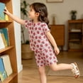 thumbnail image 5 of Cethrio Girls' Summer Pajama Sets, Casual Fashion 2 Piece Short Sleeve Kids' Sleepwear Multicolor Size 12-18 Months, 5 of 6