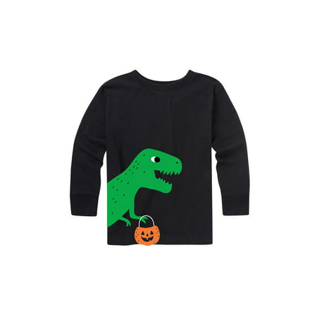 Halloween Dino Side Hit  - Toddler Long Sleeve Tee