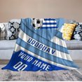 thumbnail image 4 of Custom Blanket for Bed Fans Gift Soccer City Winter Summer Fleece Throw Blankets Personalized Name & Number, 40"x50", 50"x60", 70"x80" A1, 4 of 5