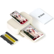 Restored HPRT Photo Printer 4x6,+20 Sheets&1ribbon,Wi-Fi Wireless Instant Picture Printer for iPhone, Android, Smartphone, Thermal Dye-Sublimation, AR Video Printing,Portable Photo Printers,Beige