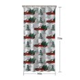 thumbnail image 5 of Red Christmas Truck and Tree Pattern Shower Curtain 36"x72" ,Bathroom Decorative Shower Curtains Set with 12 Hooks,Modern Waterproof Washable Shower Curtain, 5 of 6
