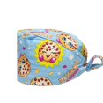 thumbnail image 3 of Gorro de enfermera con estampado Floral, gorro sanitario Bouffant con banda para el sudor, gorros de enfermería con estampado de dibujos animados, gorro de Navidad, 3 of 4