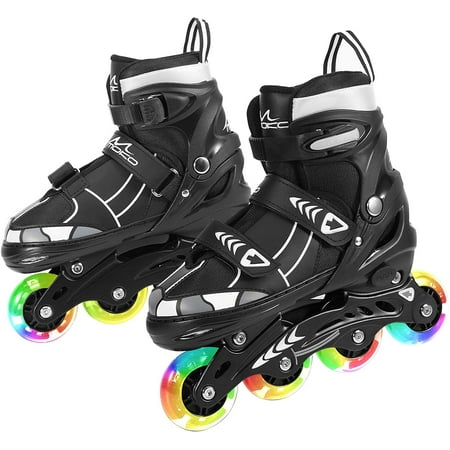 METROLLER Inline Skates For Girls Boys Ages 5-8 8-12 Adjustable Illuminating Wheels Inline Roller Skates For Youth Kids Outdoor Blades