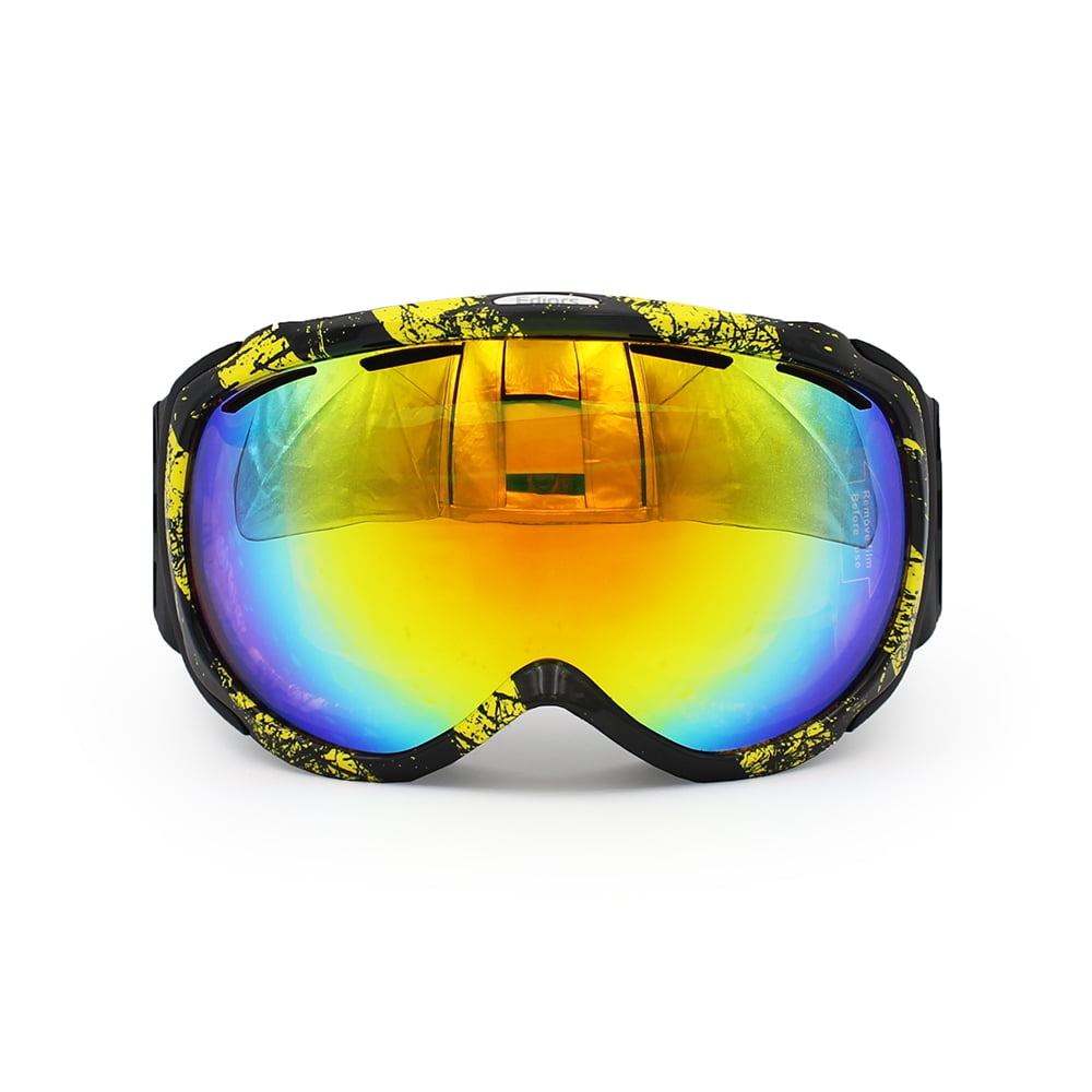 Ediors Windproof Outdoor Ski & Snowboard Goggles Dual Anti-fog Lens All Mountain UV Protection by Ediors