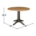 thumbnail image 3 of Wood 42 in. Round Drop Leaf Dining Table with 4 Chairs in Hickory/Washed Coal, 3 of 10