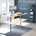 thumbnail image 4 of VIVO Electric Dual Motor 71” x 36” Standing Desk, Light Wood Top, Gray Frame, 4 of 8