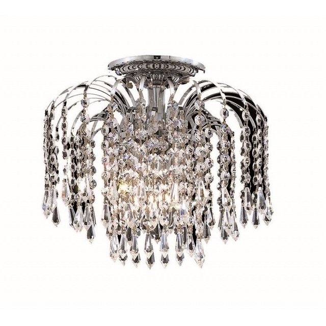 Elegant Lighting Falls 16" 4 Light Spectra Crystal Flush Mount