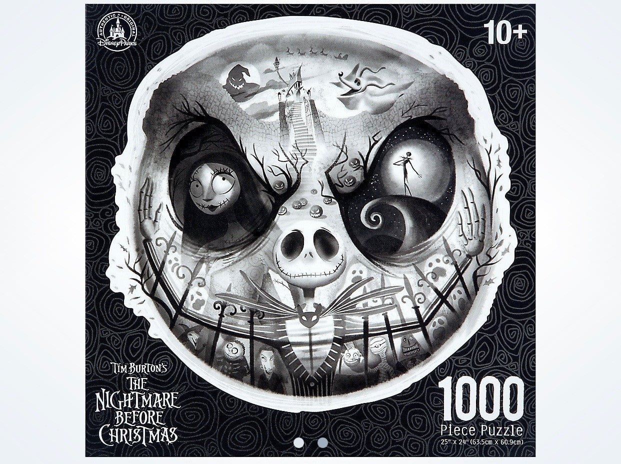 DISNEY THEME PARK NIGHTMARE BEFORE CHRISTMAS 1000 PIECE PUZZLE USED  Discontinued