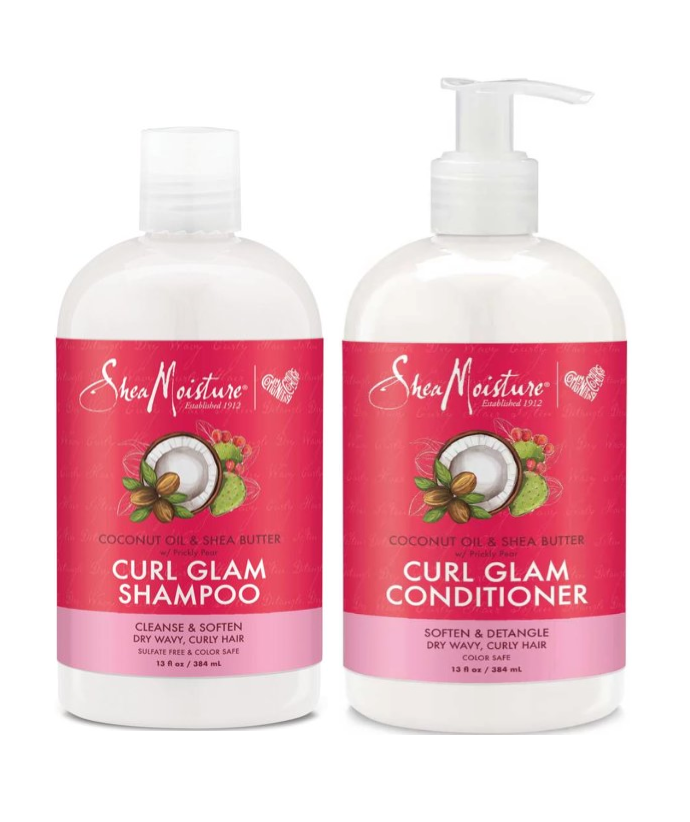 SheaMoisture Coconut Oil Shea Butter Curl Glam Shampoo + Conditioner