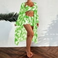 thumbnail image 2 of TODOZO Clearance Sale!! Tankini Swimsuits for Women Tummy Control with Shorts 2025 Trendy 3 Piece Women's Tie Dye Printed Three Piece Sunblock Sunblock Swimsuit Bikini Set Green L, 2 of 3
