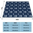 thumbnail image 2 of Blue Navy Anchor Blanket Nautical Super Soft Fleece Throw Blanket 50" x 60", Fuzzy Microfiber Flannel Cozy Warm Blanket, for Couch Bed Sofa(Anchor,50" x 60"), 2 of 6