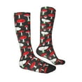 thumbnail image 3 of Haiem Red Mushrooms Socks, Funny Novelty Crazy Design Cotton Socks Sports Socks Knee High Socks For Men, Women,1Pairs - Gift For Working Friends, 3 of 9