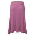 thumbnail image 2 of Doublju Women's High Waist Elastic Soft Flare Flowy Midi Skirt (Plus Size Available), 2 of 4