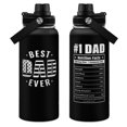 thumbnail image 1 of Botella de agua SANDJEST Best Dad Ever de acero inoxidable 950 ml, 1 of 7