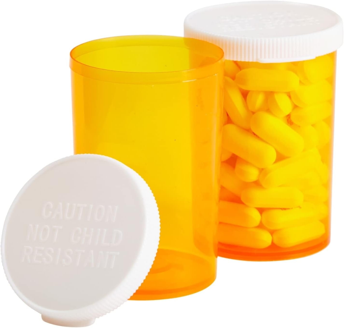 Pharmacy Prescription Vials, Amber Medicine Bottle, 30 Dram Snap Caps, Caps Included, Pack of 280 (Medicine & Pill Container, Pharmacy Bottle, Pharmacy Container, Plastic Container) by Sponix BioRx