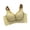 Yellow, variant on hoksml Women's Floral Lace Wireless Bra, Adjustable Wide Straps Medium Support Comfort Bra with Contrast Trim and Decorative Buttons