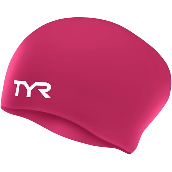 TYR ADULT LONG HAIR SILICONE WRINKLE-FREE SWIM CAP