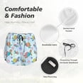 thumbnail image 6 of Picia Colorful Sea Turtle Pattern Women's 2 in 1 Athletic Running Shorts High Waisted Workout Casual Gym Sweat Shorts with Comfy Liner Zipper Pockets-Large, 6 of 9