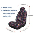 thumbnail image 3 of Uemuo mushroom color Skull Pattern Car Seat Covers for Front Seats Waterproof Seat Covers for Cars, Universal Auto Front Seats Protector Fits for Car-, 3 of 6