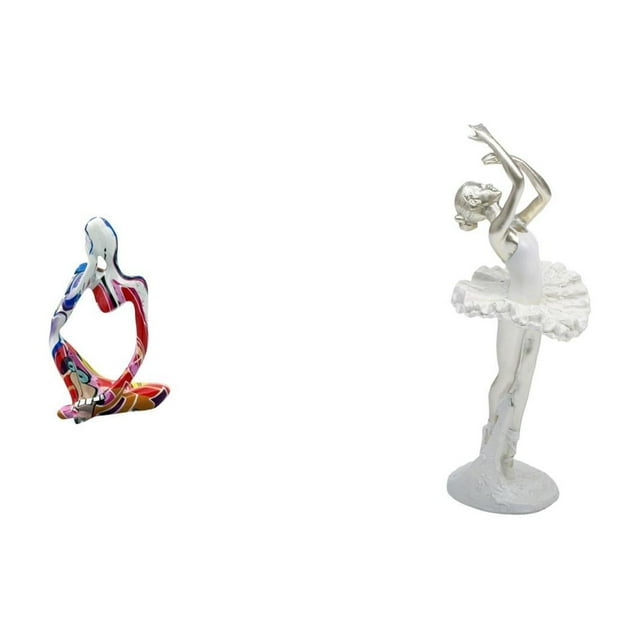 Estatua De Bailarina De Resina, Figura Decorativa Moderna, Adorno De Bailarina, Escultura Coleccionable Para Dormitorio, Cajón, Oficina, Tienda, Estantería, Chimenea O Entrada.