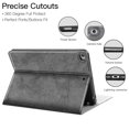 thumbnail image 4 of Chainplus Bluetooth Keyboard Leather Case For iPad Mini 4 / iPad Mini 5 / iPad Mini 2019 Set with Pen Slot Skin Feeling Grain Wireless Tablet Case Auto Sleep/Wake (Grey), 4 of 4