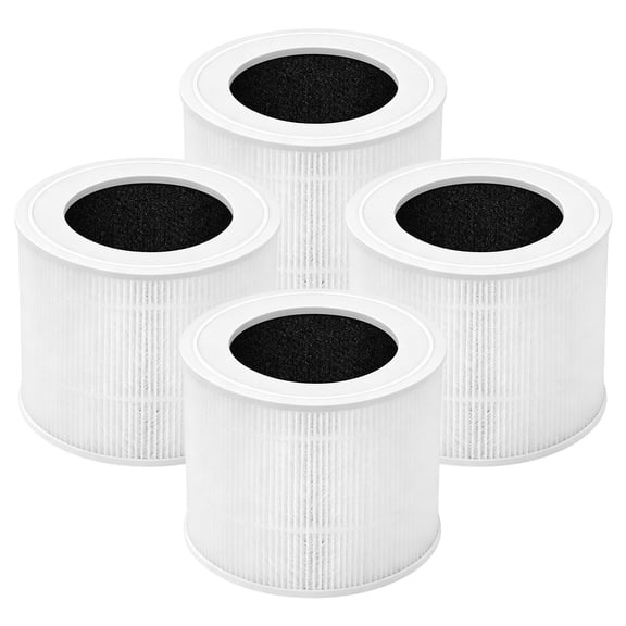 LEVOIT Core Mini Replacement Filters, Activated Carbon HEPA Pre-Filter, 4 Pack Air Purifier Filters