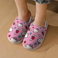 thumbnail image 7 of Kids Slippers Hello Kitty House Slippers Warm Soft Plush Slipper Anti-Slip Winter Fluffy House Shoes for Boys Girls, 7 of 7