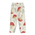 thumbnail image 3 of Lsque Cartoon Flat Mushrooms Print Women's Pajama Pants, Lounge Pant - Comfortable Home Wear,Elastic Waistband, Stylish Design-Medium, 3 of 9