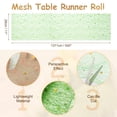 thumbnail image 2 of Caminito de mesa en verde hierba Uxcell, 11" x 45 pies, decoración de malla metálica con lentejuelas, 2 of 6