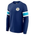 thumbnail image 2 of Men's Darius Rucker Collection by Fanatics Navy Pittsburgh Penguins Waffle-Knit Raglan Long Sleeve Henley T-Shirt, 2 of 6