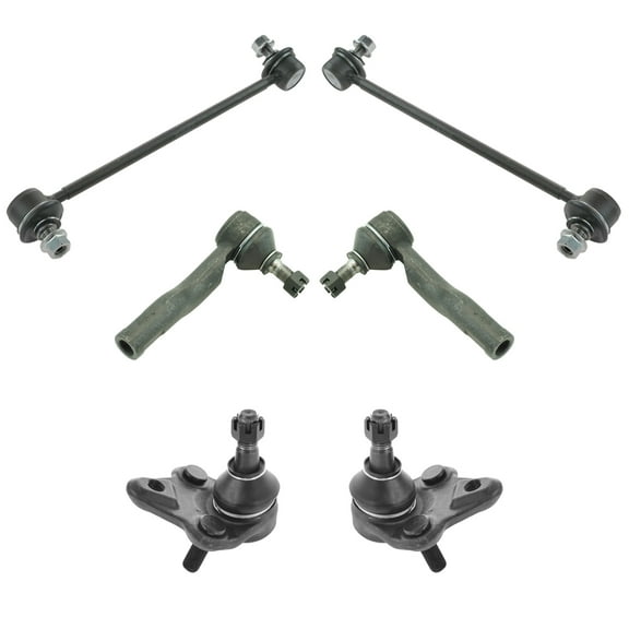 TRQ 6 Piece Kit Ball Joint Tie Rod End Sway Bar Link LH RH for 00-05 Celica New PSA59655