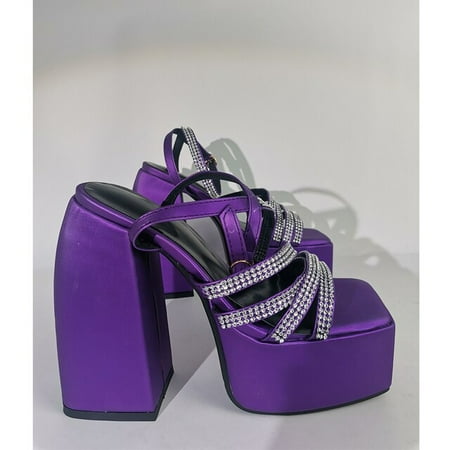 

RIBETRINI Sexy Platform Open Toe Thick High Heels women s Sandals Banquet Fashion Elegant Brand Luxury women s Shoes Size 43