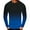 Blue, variant on Long Sleeve Shirts for Men Gradient Color Crewneck Basic T-Shirts Fall Fashion Athletic Sweatshirts Loose Ombre Pullover Blue