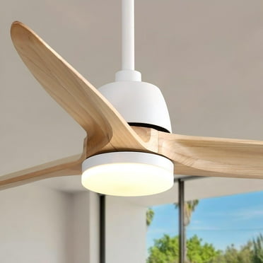 Sofucor 56 Inch Ceiling Fan with Lights Remote Control Dimmable Light Reversible DC Motor Modern Farmhouse Large Ceiling Fan for Kitchen Bedroom Basement Dining Living Room Light Wood