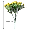 thumbnail image 2 of facefd 2pcs Artificial Rose Bouquet Simulation Floral Decor Home Office Plastic artificial Rose Flower, Light Yellow, 2 of 5