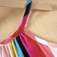 thumbnail image 4 of RUTAYY Children Girls Summer Dresses Casual Sleeveless Striped Print With Elastic Waist for Outdoor Party Holiday Vacation Beach, Red, 4-5 Years, 4 of 8
