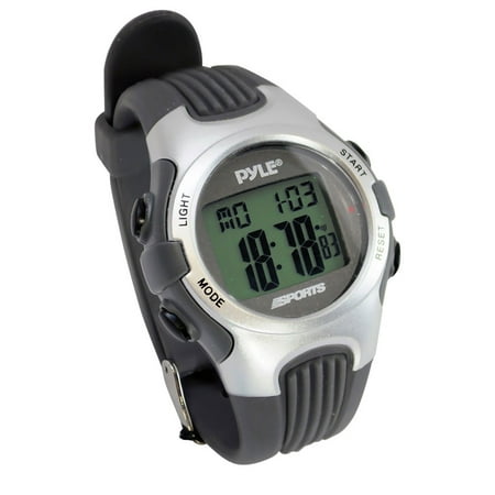 Gymaster Fitness Multi-function Watch w/ Pacer, 50 Lap Chronograph Memory, 4 Countdown Timers (Silver Color)