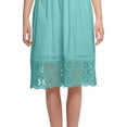 thumbnail image 2 of Moomaya Robe Midi Unie pour Femmes, Kurta de Soirée Décontractée avec Dentelle, Tenue d'Été, 2 of 6