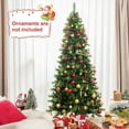 thumbnail image 3 of Costway 8FT Pre-Lit Artificial Christmas Tree 9 Lighting Modes with 500 LED Lights & Timer, 3 of 10